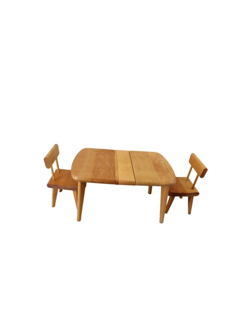 Strombecker Doll Furniture Dining Room Set Table Chairs Leaf Vintage 94802